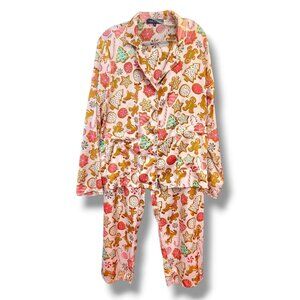 Womens Simply Southern Satin Christmas Pajamas Size L Pajama Set Shirt & Pants